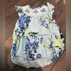 Smocked baby romper